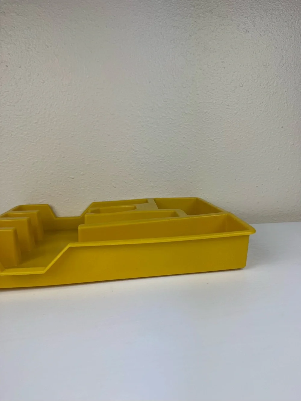 Vintage Loma Yellow Flatware Silverware Plastic Drawer Organizer Tray MCM Retro